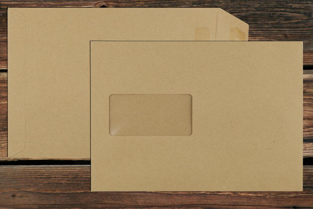 Versandtaschen mit Fenster C5 162x229 mm Selbstklebend Braun 90 g/qm